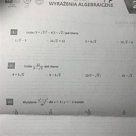 Prosze o rozwiązanie zadań 2 i 3 z pełnymi obliczeniami Brainly pl