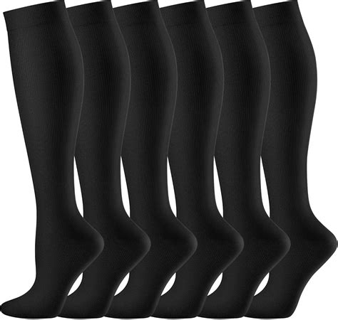 Cambivo 6 Pairs Compression Socks For Women And Men 15 20 Mmhg Flight Socks Support For Sports