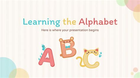 Learning the Alphabet Google Slides theme & PowerPoint template