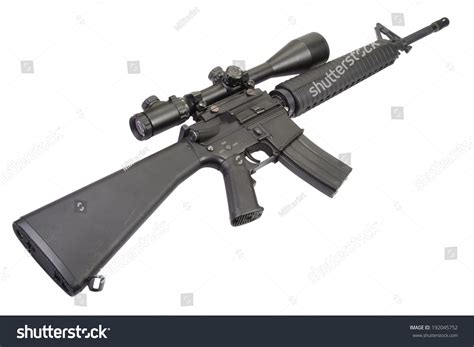 M16 Rifle Telescopic Sight Isolated On Stock Photo 192045752 Shutterstock