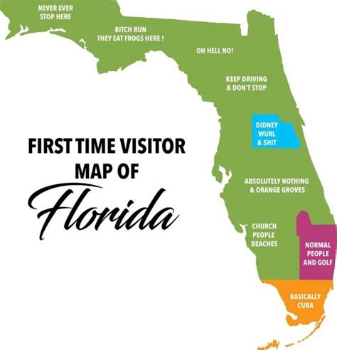 Map of Florida for the Tourists