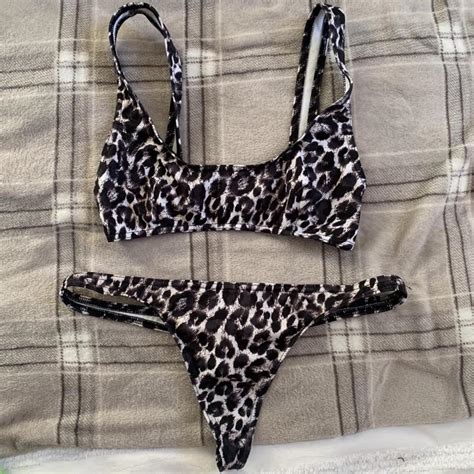 Asos Thong Bikini Size Top Size Bottom Worn Depop
