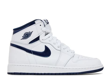 Air Jordan 1 Retro High OG BG 'Metallic Navy' - Air Jordan - 575441 106 ...