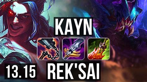 Kayn Vs Reksai Jng Rank 1 Kayn 4 1m Mastery 9 2 14 1400 Games