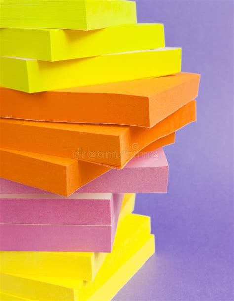 Post It Notes Colourful Stack Stock Photo Image Of Paper Notes 25546790