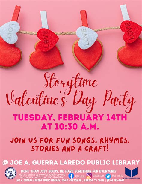 Storytime Valentines Day Party Laredo Public Library