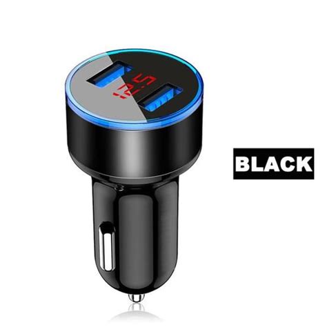 La Couleur Noire Chargeur De Voiture Usb L Autorisation Universel