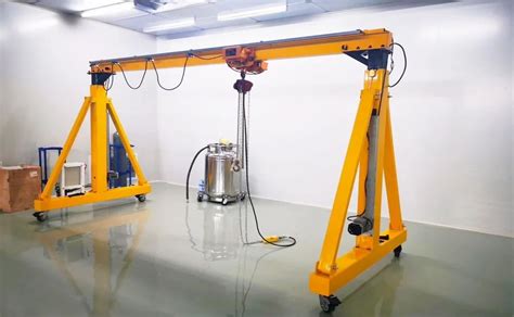 Single Girder Portable Gantry Cranes Maximum Lifting Capacity