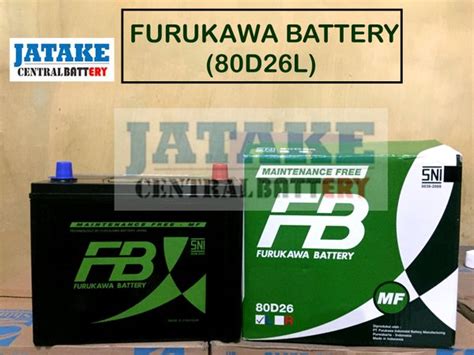 Jual Aki kering MOBIL KIA CARNIVAL 80D26L Furukawa Battery Maintenance ...