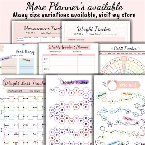 Weight Loss Tracker Printable 30 Lb Kg Weight Loss Chart Etsy