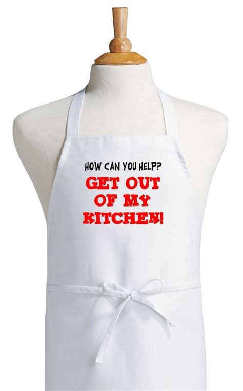 Funny Cooking Apron Get Out Of My Kitchen Chef Aprons With Etsy