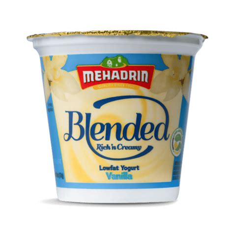 Vanilla Blended Low Fat Yogurt 6 Oz Mehadrin Dairy