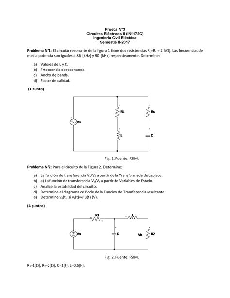 Examen Preguntas Y Respuestas Prueba N Circuitos El Ctricos