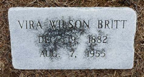 Vira Eugenia Wilson Britt 1882 1955 Find A Grave Memorial