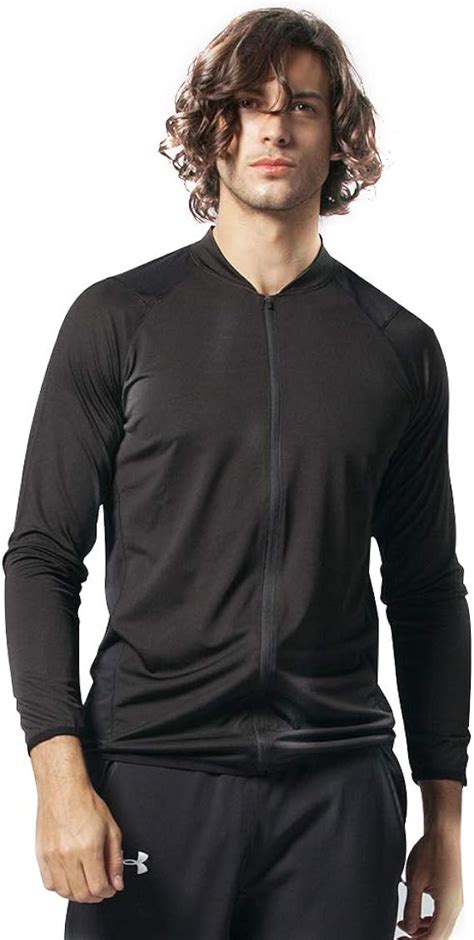 Strider D9 Mens Casual Outdoor Quick Dry High Elastic Sports Long Sleeved Stand