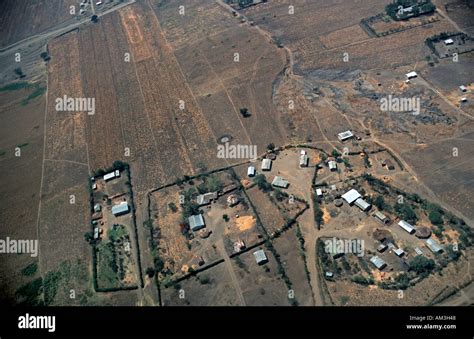 Aerial View Of Masai Lands On The Outskirts Of Arusha Approaching