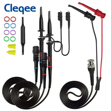 Cleqee X1 X10 100mhz Safety Fully Insulated Oscilloscope Clip Probes