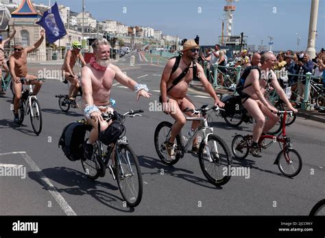 Kings Parade City Of Brighton And Hove East Sussex UK Brighton Naked Bike Ride 2022 Along