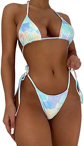 Amazon Poliphili Womens Two Piece Sexy Leopard Snake Print Triangle Bikini High Waist