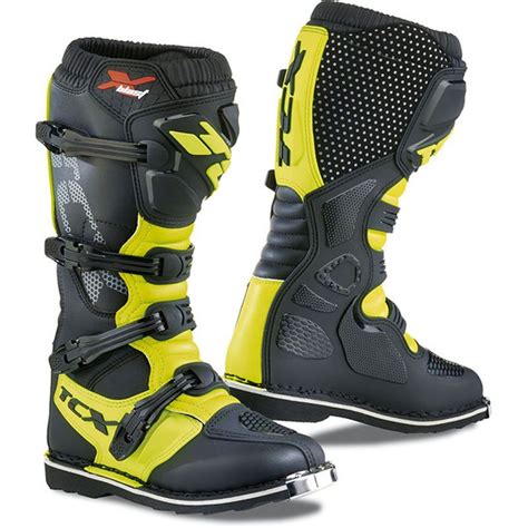 Bottes Cross Tcx Boots X Blast Noir Jaune Fluo Pilote Tout