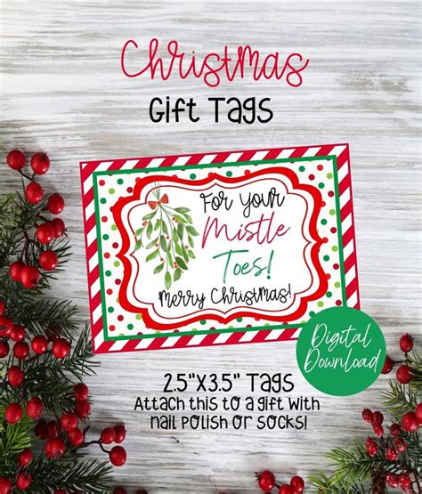 For Your Mistle Toes Christmas Gift Tags Christmas Tags Etsy