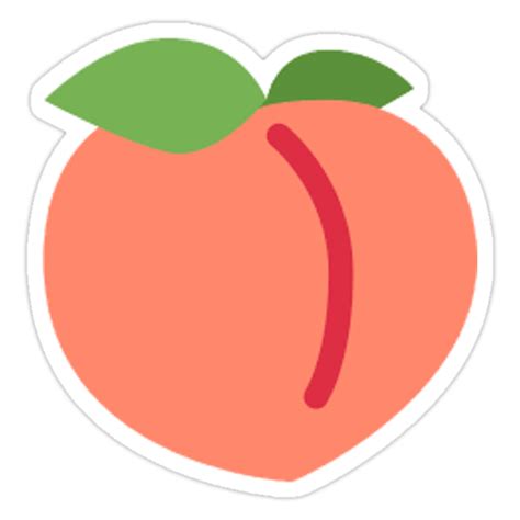 "Peach emoji" Stickers by artbymaisie | Redbubble