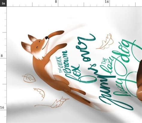 Pangram - The Quick Brown Fox Jumps Over - Spoonflower