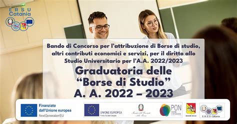 Graduatoria Delle Borse Di Studio Anno Accademico 2022 2023 ERSU