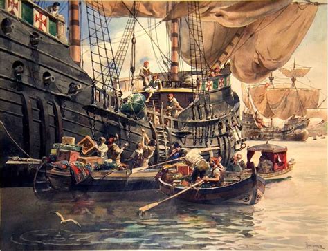 Portuguese Traders Age Of Discovery Ship Art Old Sailing Ships