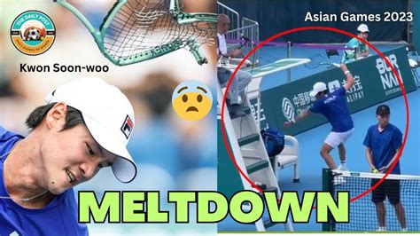 AsianGames2023 MELTDOWN South Korean Tennis Player Kwon Soon Woo