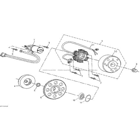 Magnéto Et Démarreur Électrique pour Quad Can am 2014 Toutes les