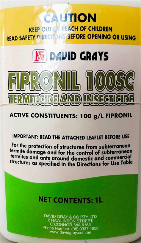 Fipronil 100sc 100gl 1l David Grays Residual Pest Termite Control