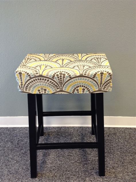 Fitted saddle stool seat cushion rectangular cover kitchen