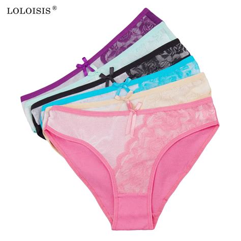 Loloisis Women Sexy Lace Panties Female Seamless Breathable Embroidery