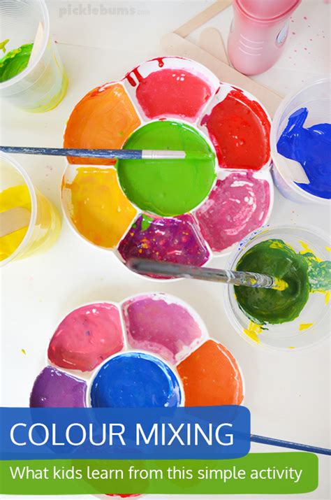 Colour Mixing - What kids learn from this simple art activity - Picklebums