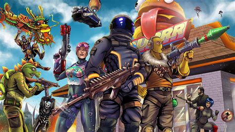 Download Fortnite Battle Royale Action-Packed Showdown | Wallpapers.com