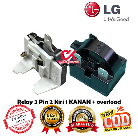 Jual Relay 3 Pin 2 Kiri 1 Kanan Ptc Overload Kulkas LG 1 Pintu 2