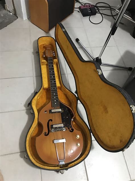 Teisco Violin Guitar 1960s Blonde Natural Reverb