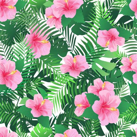 Hibiscus Flowers Seamless Pattern Hawaiian Aloha Shirt Seamless