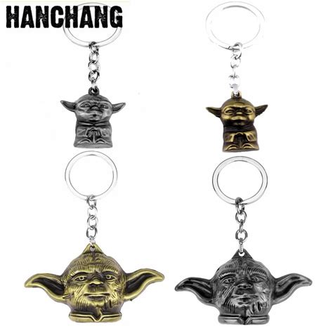 Fashion Jewelry Chain Cool Metal Keychain Star Wars Jewelry Yoda D Diy