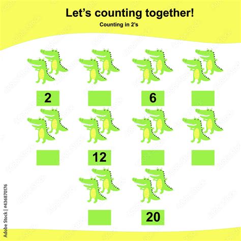 Counting Alligators Game For Preschool Children This Worksheet Is