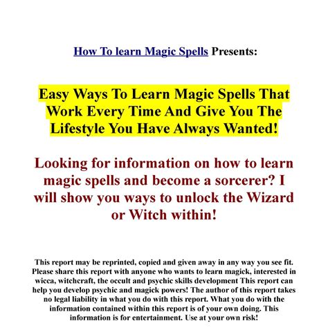 Real Magic Spells