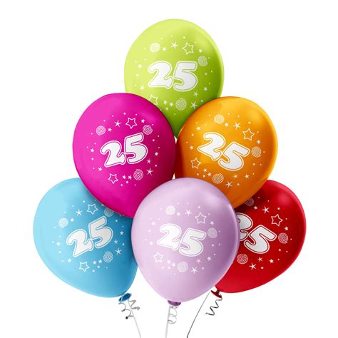 Luftballons – Zahl 25 – Bunt - printballoon