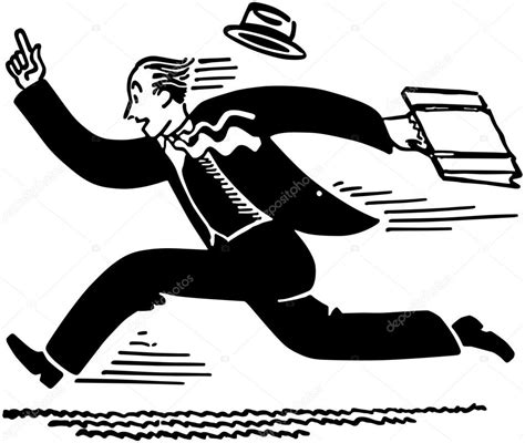 Businessman Running Stock Vector Image By RetroClipArt 55669313