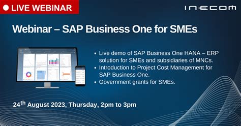 Inecom Webinar Sap Business One Live Demo 24th August 2023