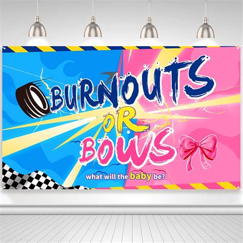 Buy Ushinemi Burnouts Or Bows Gender Reveal Banner Burnouts Or Bows