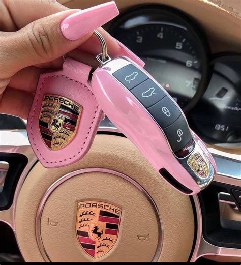 Pink Porsche Smart Key Fob Case In 2020 Cute Car Accessories