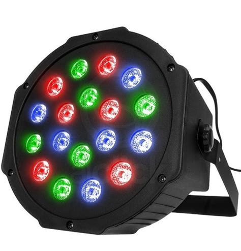 LED PROTÓN PAR 18 LEDS TACHO RGB DMX AUDIO RÍTMICO Mr Shop Venta al