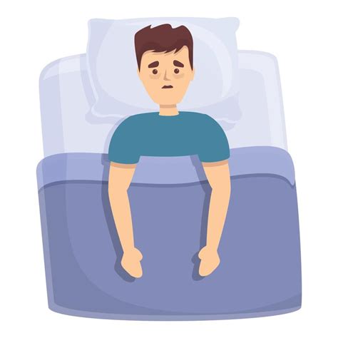 Boy Sleepless Icon Cartoon Vector Insomnia Sleep 14309233 Vector Art