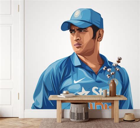 Captain Cool MS Dhoni Wallpaper for Wall - Magic Decor